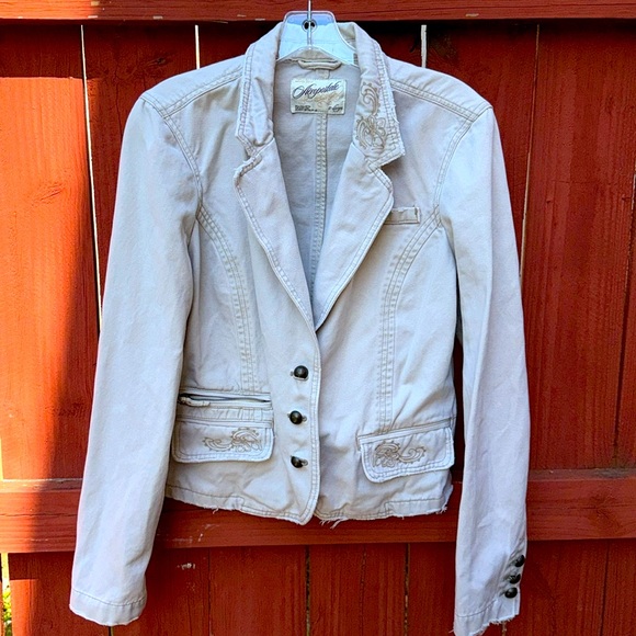 Aeropostale Jackets & Blazers - Aeropostale Denim Jacket Tan Size M